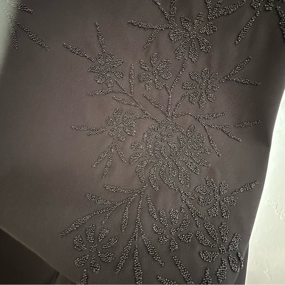 Vtg. CDC Dress Sheath Formal Y2K Black Square Neck Beads Spaghetti Straps Sz 12 - Picture 7 of 12